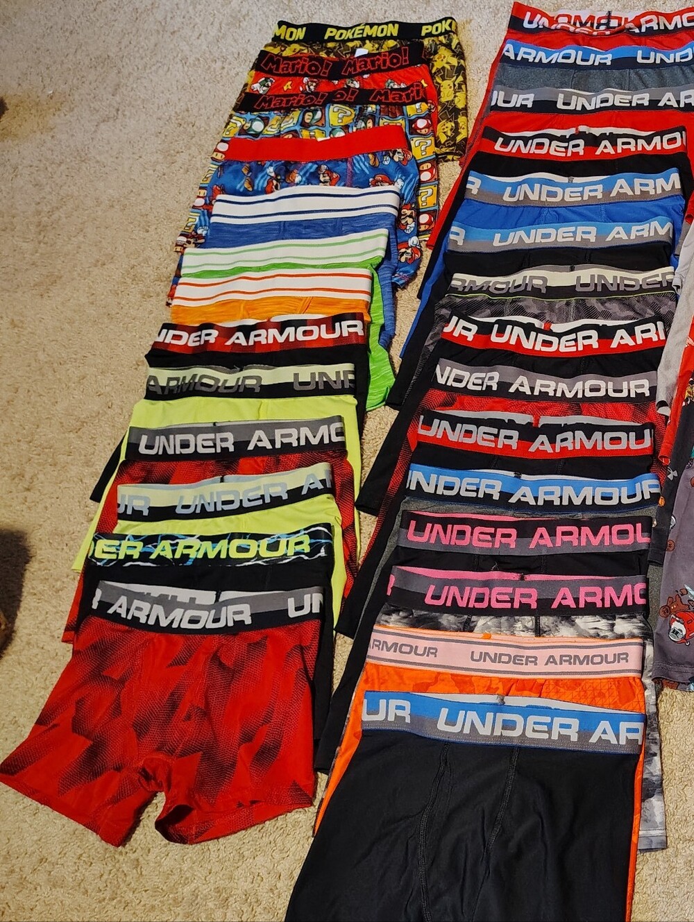 Lot Of 28 Boys Boxer Briefs- Mostly Under Armour